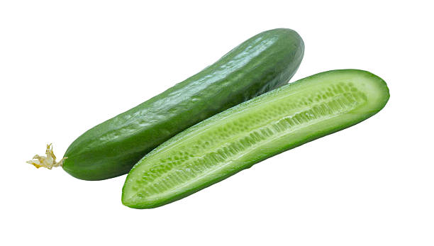 Cucumbers isolated on white . stock photo