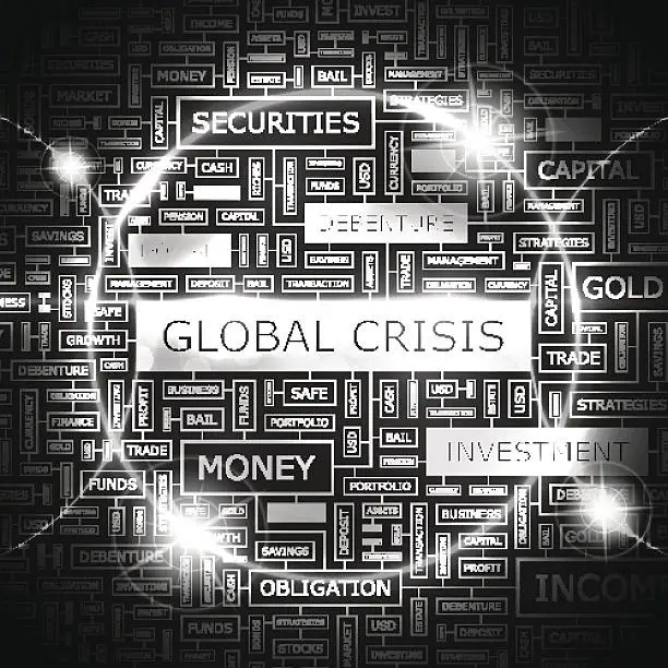 Vector illustration of GLOBAL CRISIS