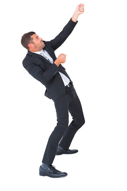 istock Businessman with his hands up 468733436