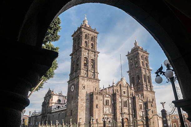 main square (zocalo) 마토 그로소, 멕시코 - building exterior renaissance built structure cathedral 뉴스 사진 이미지
