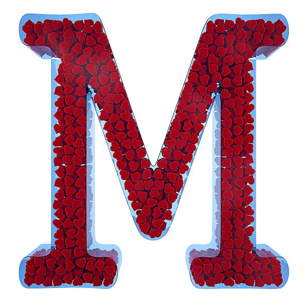 istock alphabet from blue glass with red hearts 468736221