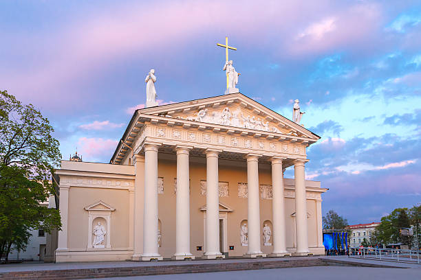 istock Cathedral of Vilnius at sundown light, Lithuania 468737588