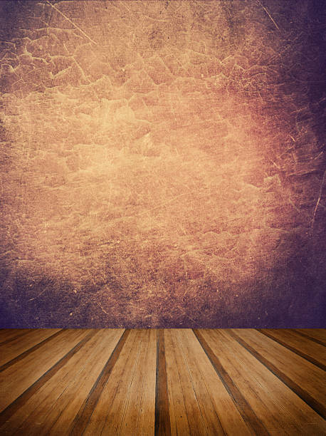 istock Retro grunge texture background with wooden floor platform foreg 468739912