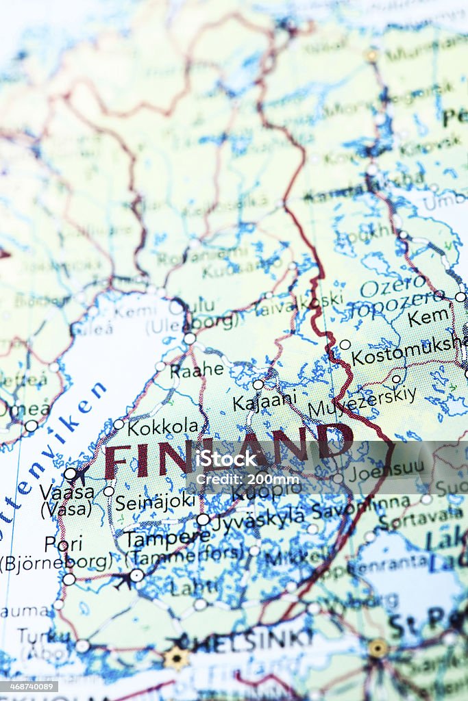 Destination Finlande Scandinavie - Photo de Carte libre de droits