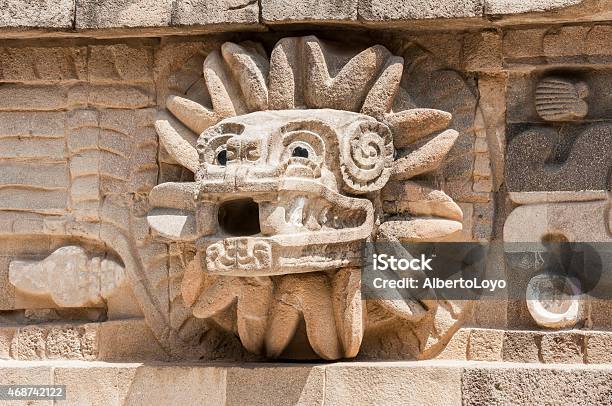 Detail Of The Temple Of Quetzalcoatl Teotihuacan Stock Photo - Download Image Now