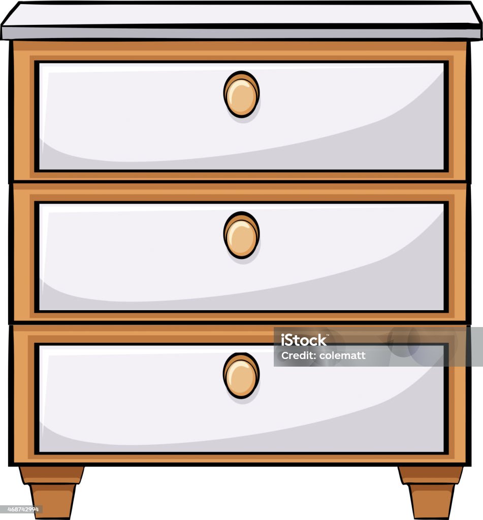 Wooden Drawers Stock Illustration - Download Image Now - 2015, Art