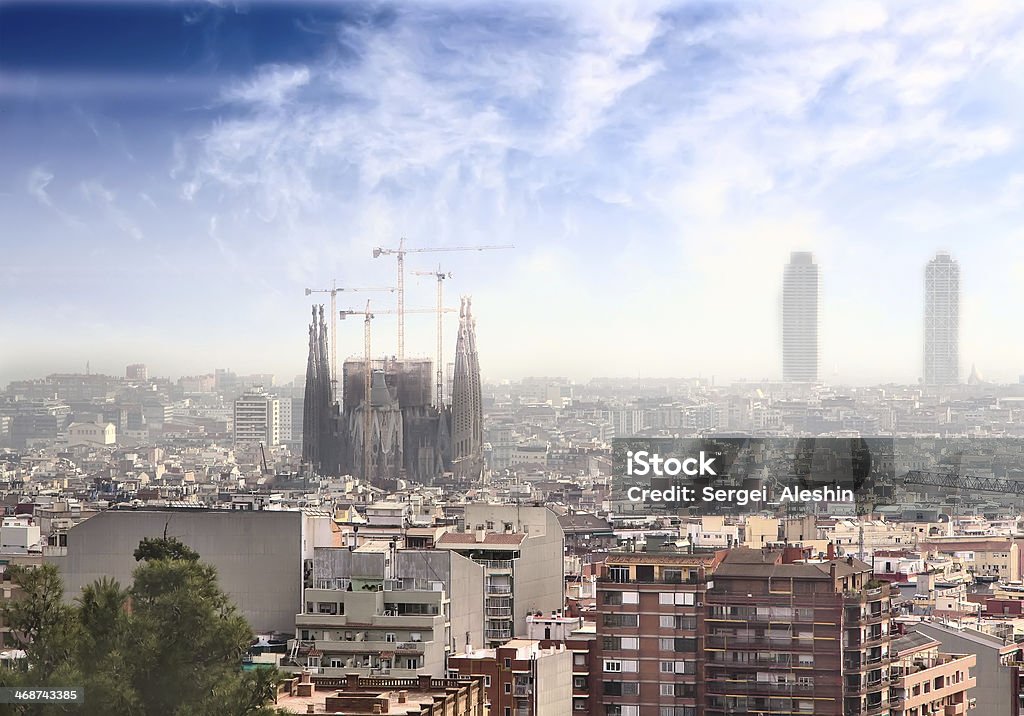 skyline von Barcelona - Lizenzfrei Barcelona - Spanien Stock-Foto