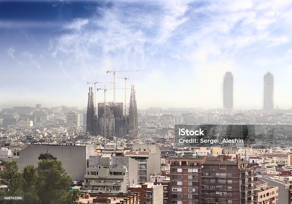 Horizonte de la ciudad de Barcelona. - Foto de stock de Barcelona - España libre de derechos