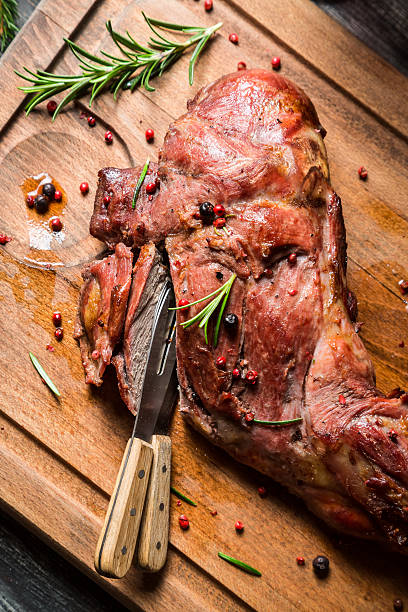 istock Roasted piece of venison with spices 468743491