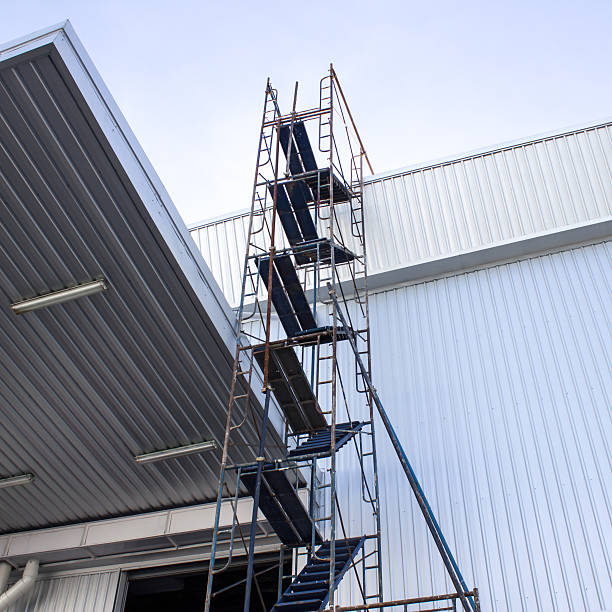 istock Rebar with scaffolding in construction site, Thailand. 468743649