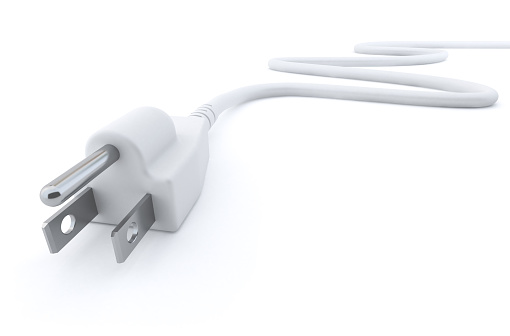 Electric Plug. Digitally Generated Image isolated on white background