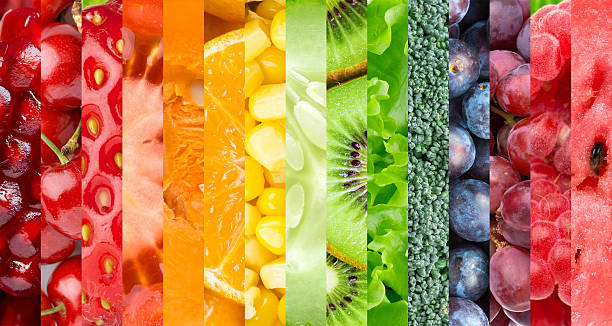 fondo de alimentos sanos - kiwi vegetable cross section fruit fotografías e imágenes de stock