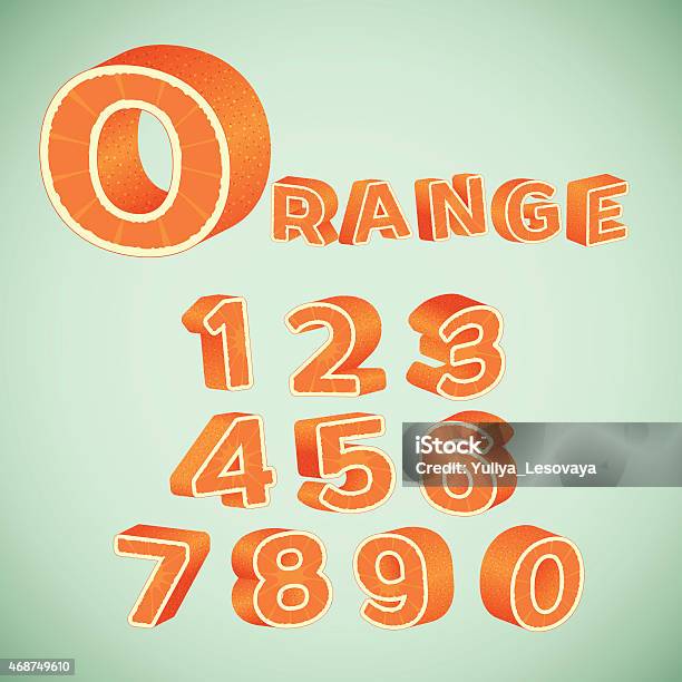 Numbers Pattern Orange Colorful 3d Numbers With Orange Pattern Stock Illustration - Download ...