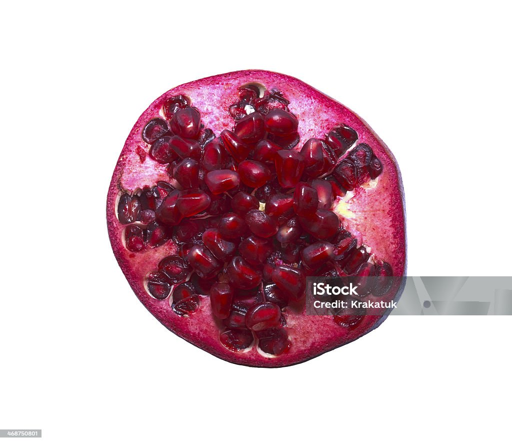 Pornum Granatum Red pomegranate seeds to slice the fruit plants Pomegranate on a white background Anemia Stock Photo