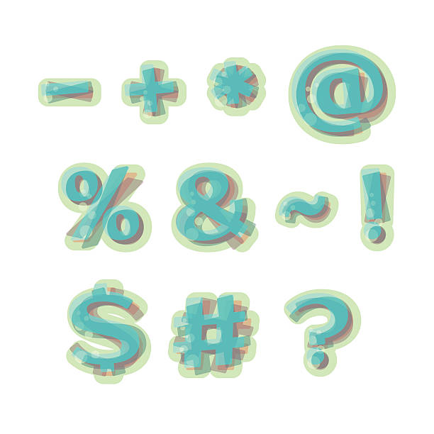 Symbols in marine style with bubbles Symbols in marine style with bubbles octothorp stock illustrations