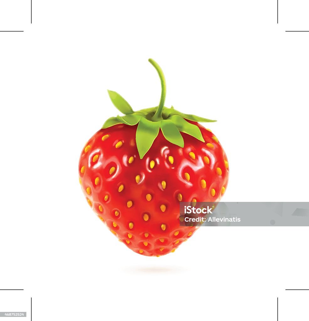 Ripe strawberry, vector illustration Ripe strawberry, eps10 vector illustration contains transparency and blending effects Strawberry stock vector