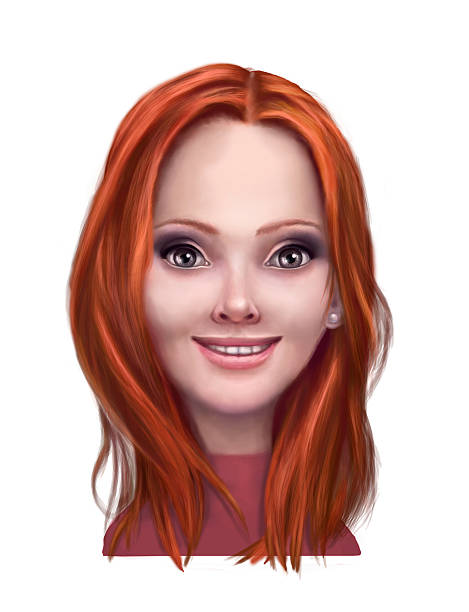 istock Red hair girl avatar 468755278