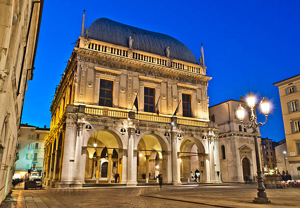 Loggia Square, Brescia, Italy Loggia Square, Brescia, Italy brescia stock pictures, royalty-free photos & images