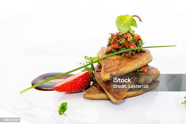 Foie Gras Garnished With Strawberries Stock Photo - Download Image Now - Animal Digestive System, Animal Internal Organ, Animal Liver