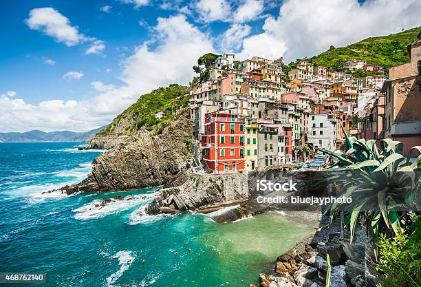 Riomaggiore Fisherman Village In Cinque Terre Liguria Italy Stock Photo - Download Image Now