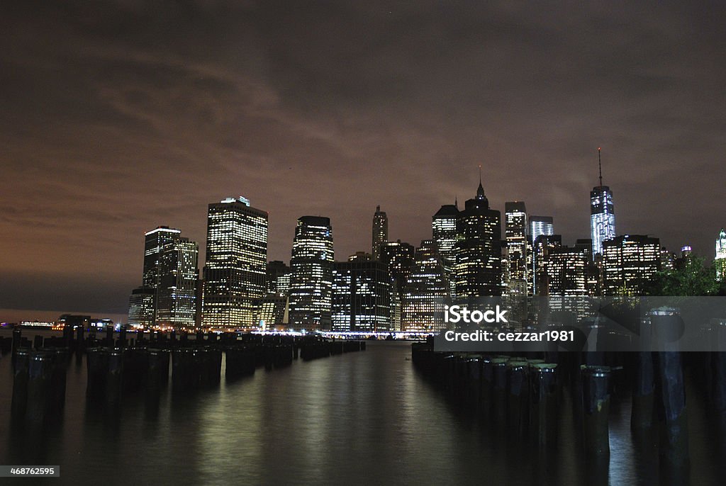 Lower Manhattan-Nova Iorque - Royalty-free Anoitecer Foto de stock