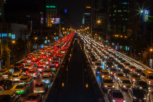 Bangkok with traffic jam