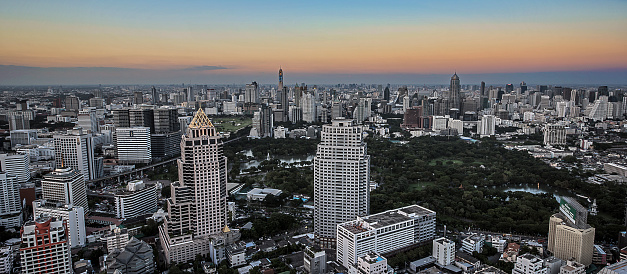 Bangkok cityscape downtown, Sukhumvit, Siam Square, Sathorn, Lumpini park