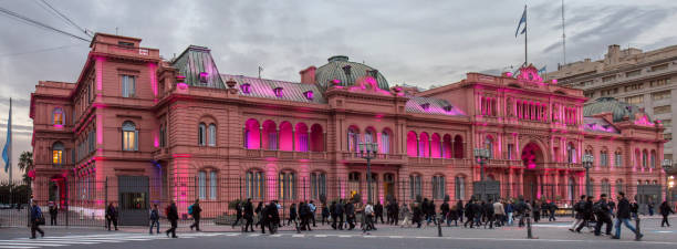 istock Casa Rosada, Buenos Aires, during evening rush hour 468765504