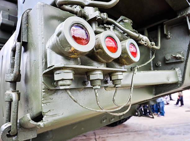 istock rear lights on a military truck closeup 468765528