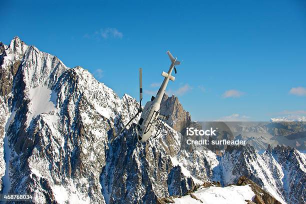 Helicopter Skiing Stock Photo - Download Image Now - 2015, Above, Adventure