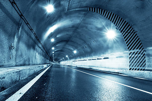 istock Abstract car in the tunnel trajectory 468769771