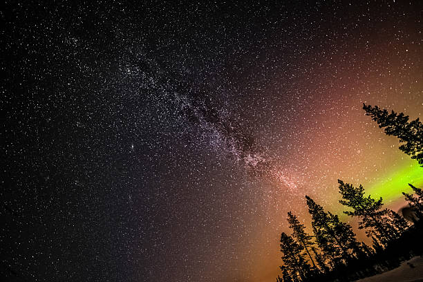 istock The Milky Way and the Aurora Borealis 468770271
