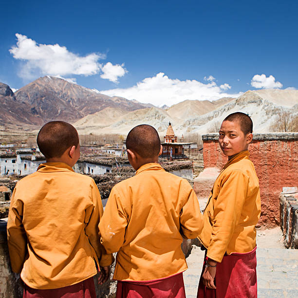 istock Novice monks in Tibetan monastery. Mustang. 468773924