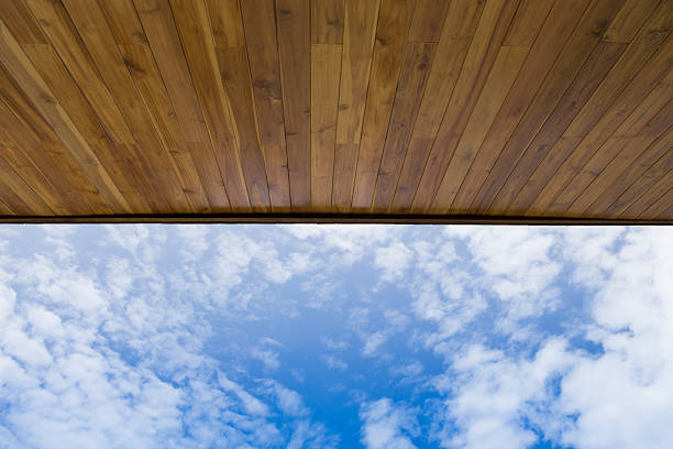 sky and wood floor, background