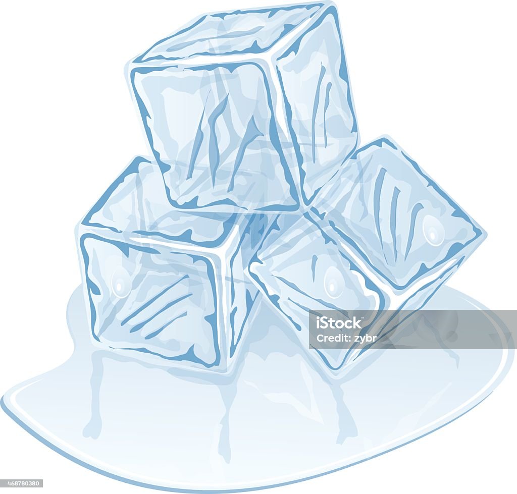 ice cube pile Vector illustration of blue half-melted ice cube pile 2015 stock vector