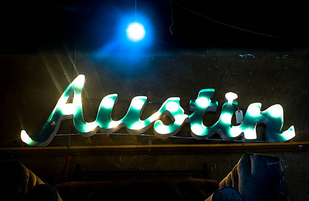 istock Green Austin Wall Light Up Sign 468783464