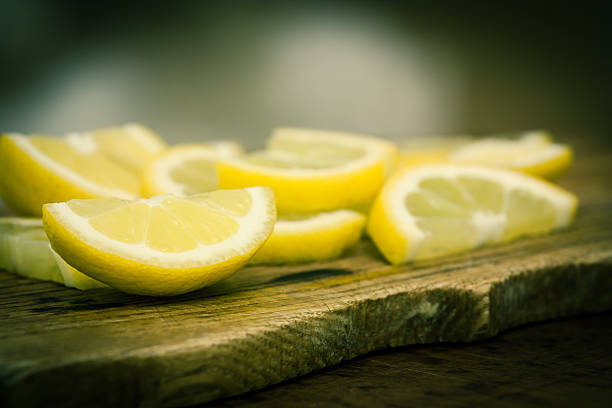 lemon slices stock photo