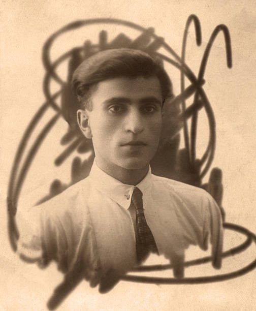 A vintage photo portrait from 1954 of Armenian man.