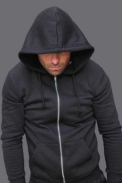 istock Criminal in balaclava looking at camera 468790334