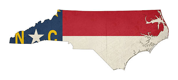 istock Grunge state of North Carolina flag map 468790423