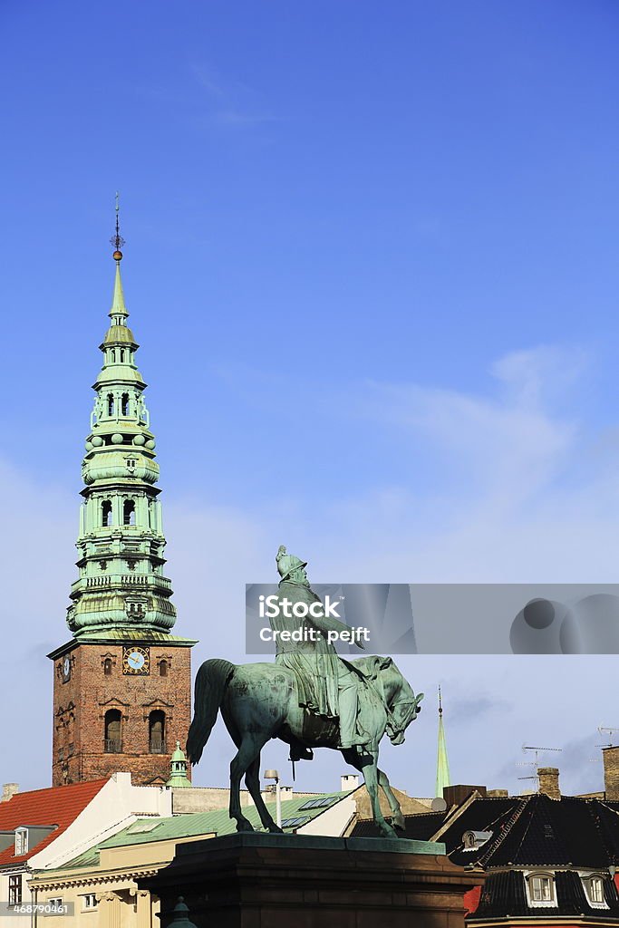 Pomnik króla Frederik VII na koniu w Danii Parlament - Zbiór zdjęć royalty-free (Dania)