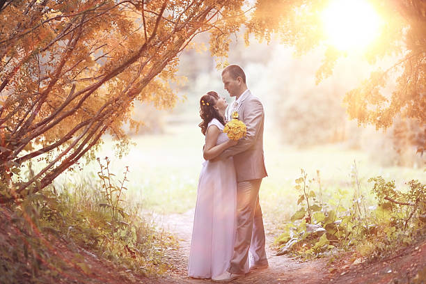 istock Autumn wedding bride and groom 468791492