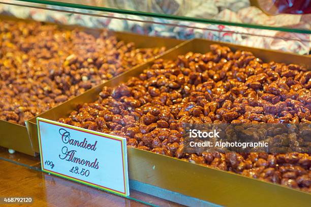 Chocolate Display In A Shop Window Stock Photo - Download Image Now - 2015, Almond, Arrangement