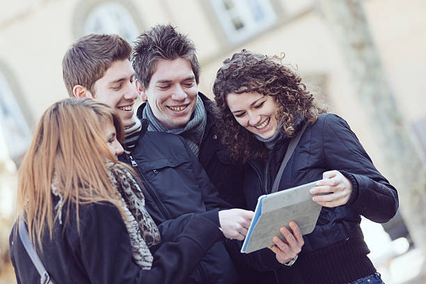 istock Group of Friends with Digital Tablet 468794783