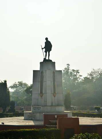 Mahatma Gahdhi statue in the center of Jaipur, India