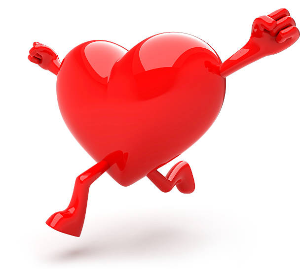 3d Red Heart Mascot Stock Photo - Download Image Now - Running, Heart  Shape, Cartoon - iStock