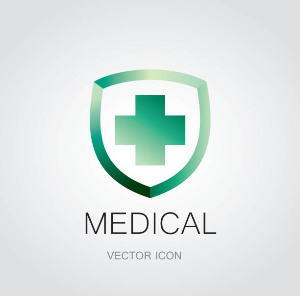 illustrazioni stock, clip art, cartoni animati e icone di tendenza di simbolo medico - green cross