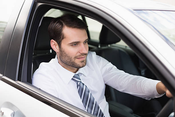 istock Young businessman in the drivers seat 468796734