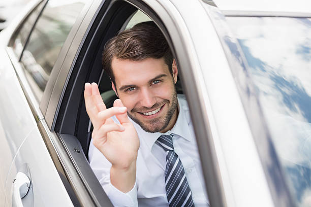 istock Happy businessman in the drivers seat 468796748