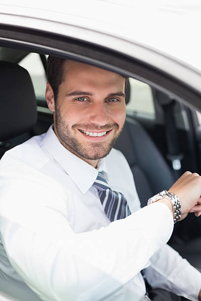 istock Young businessman in the drivers seat 468798948